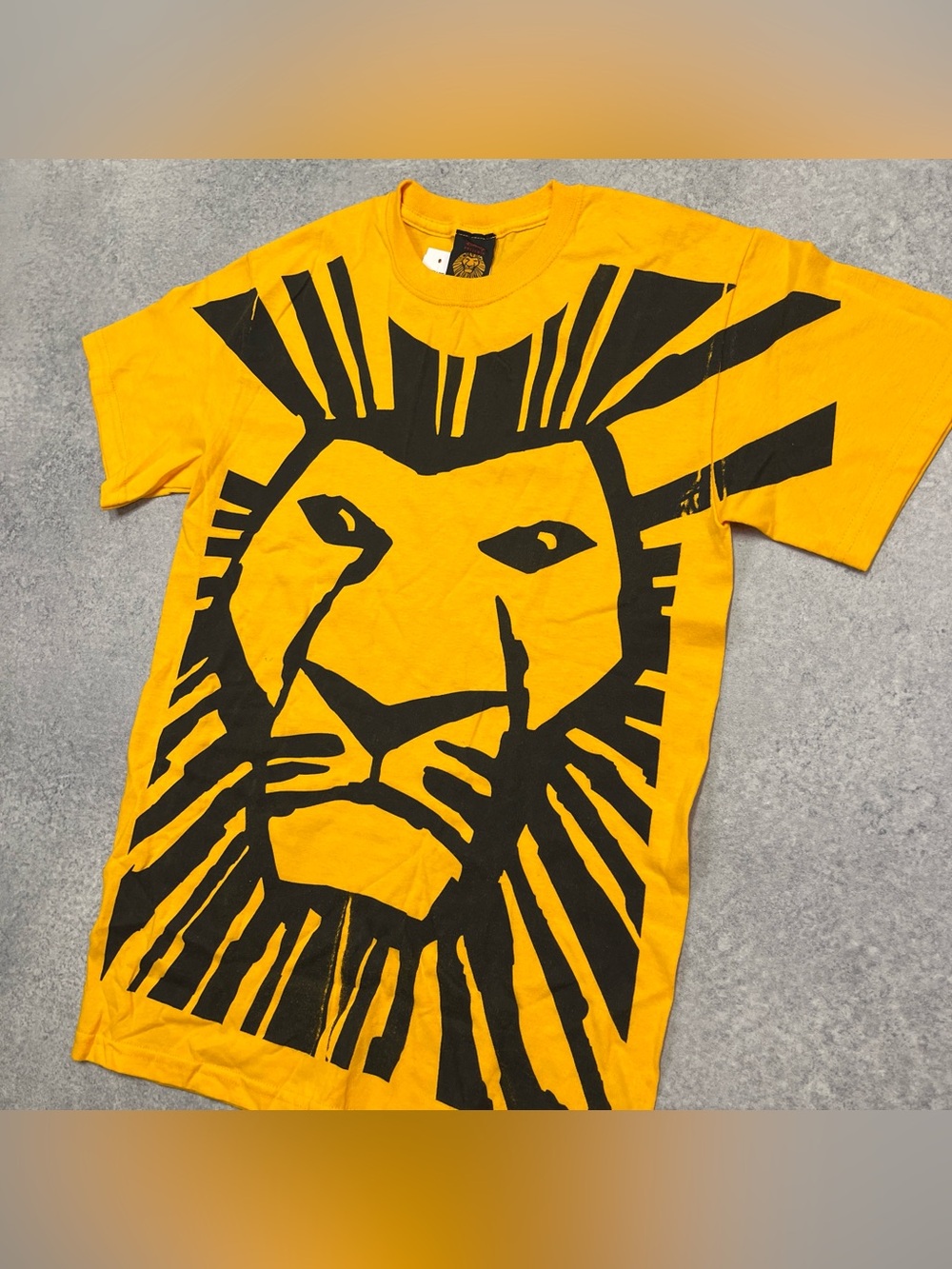 Vintage Y2K Disney The Lion King Broadway Musical Yellow Black Lion AOP T-shirt